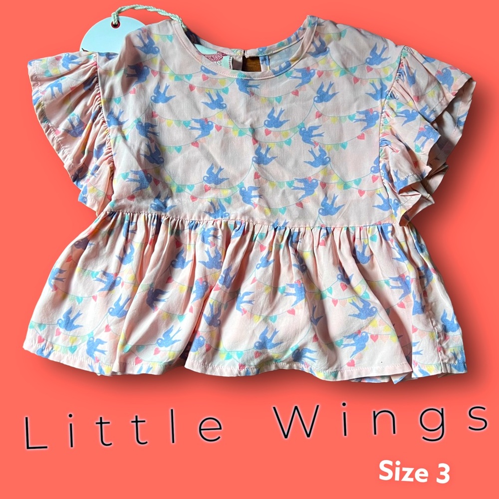 Little wings crop top 3T NWT